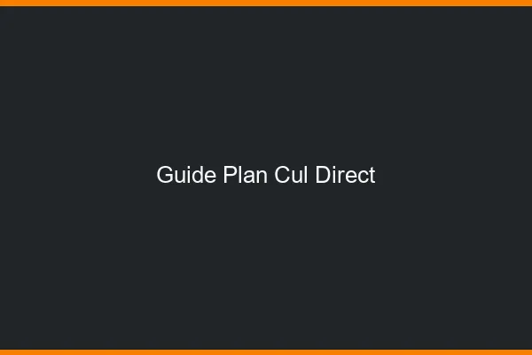 Guide plan cul direct