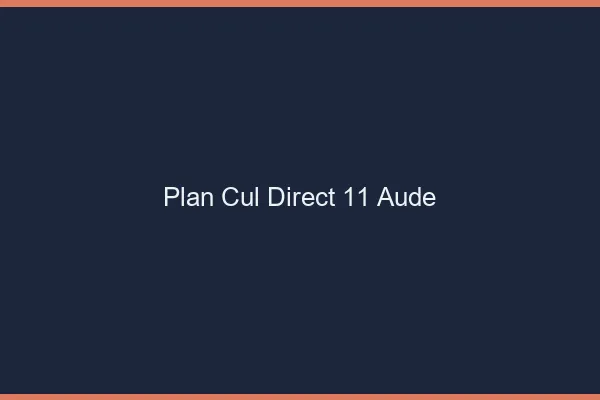 Plan cul direct 11 aude