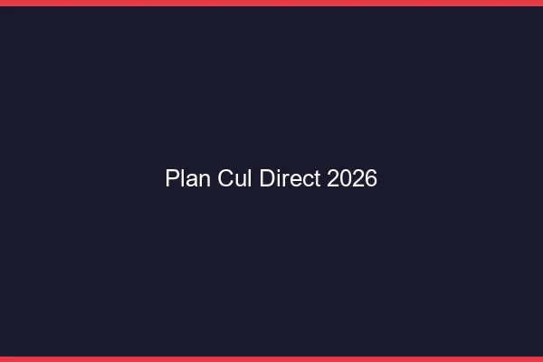 Plan cul direct 2026