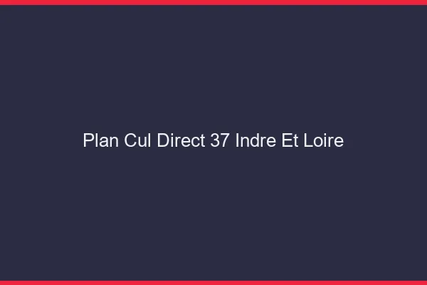 Plan cul direct 37 indre-et-loire