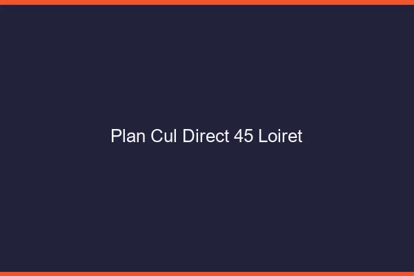 Plan cul direct 45 loiret