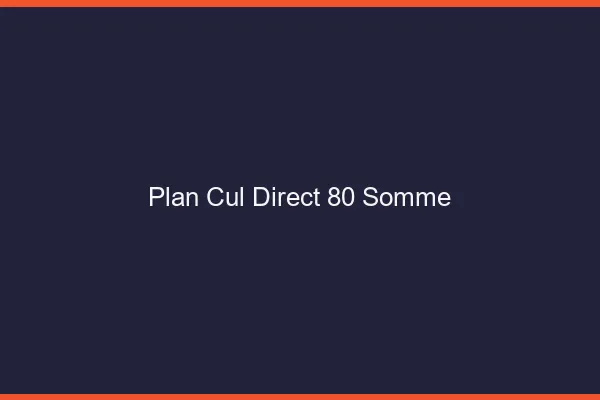 Plan cul direct 80 somme