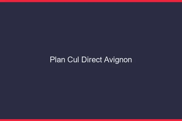 Plan cul direct Avignon