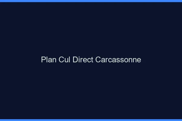 Plan cul direct Carcassonne