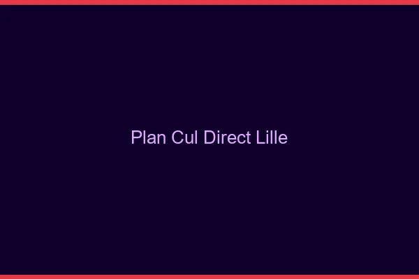 Plan cul direct Lille