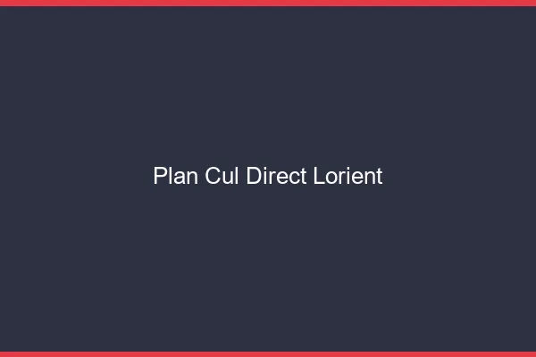 Plan cul direct Lorient