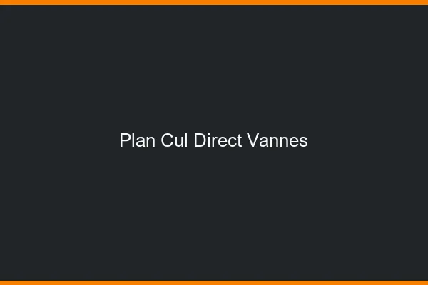 Plan cul direct Vannes